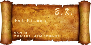 Bort Kisanna névjegykártya